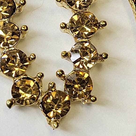 Teardrop Statement Gold Earrings - Picture 9 of 11